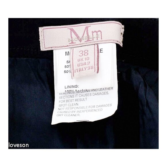 MM MOISELLE Sequin & Chiffon Trim Satin Dress Pants Y2K - Picture 8 of 10